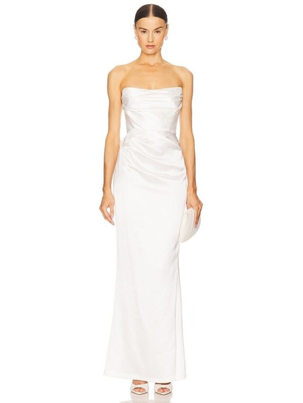 Nookie Emelie Strapless Gown in White